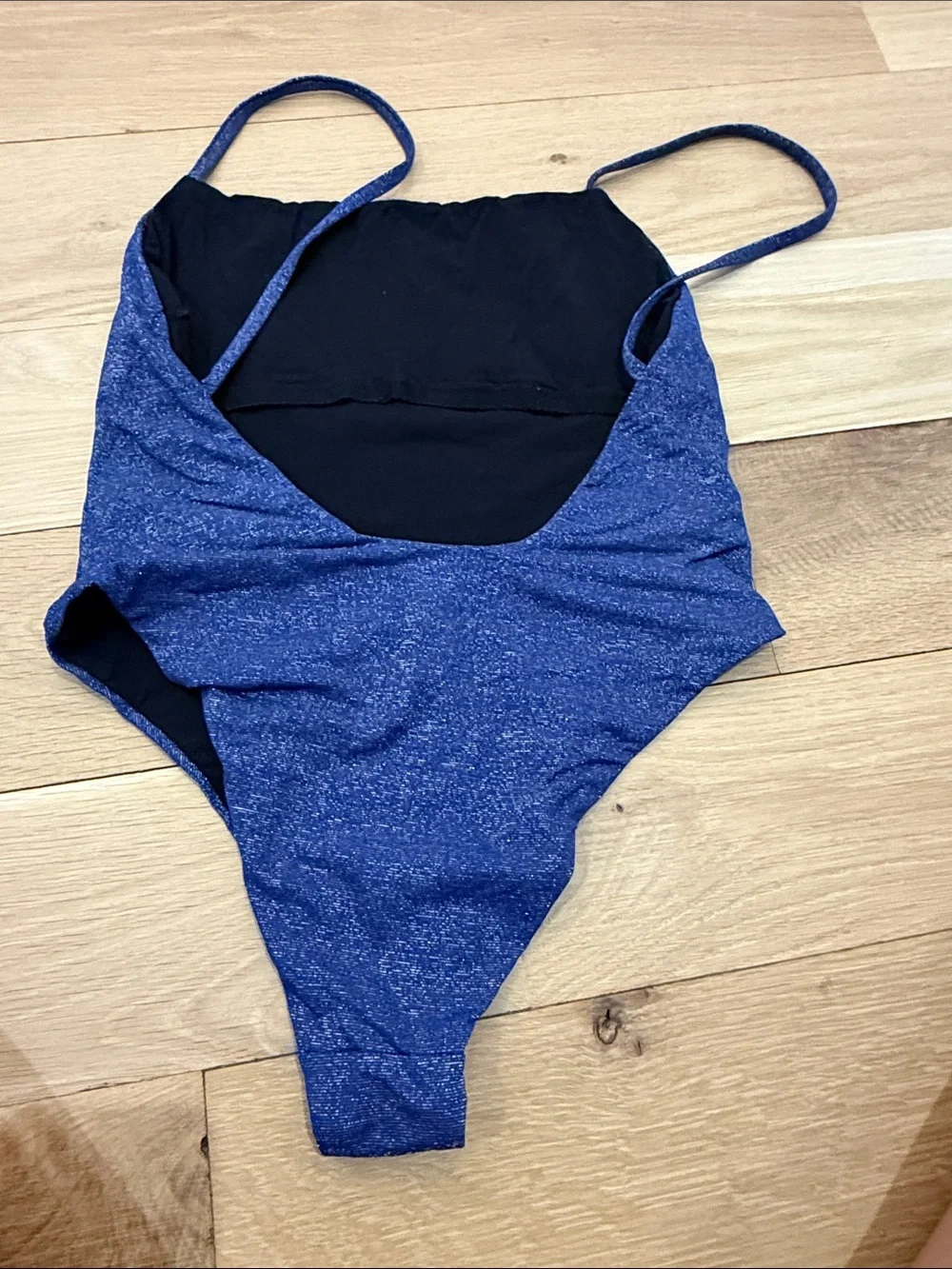 SOLID & STRIPED Kids Navy Blue Sparkle One-Piece Swimsuit